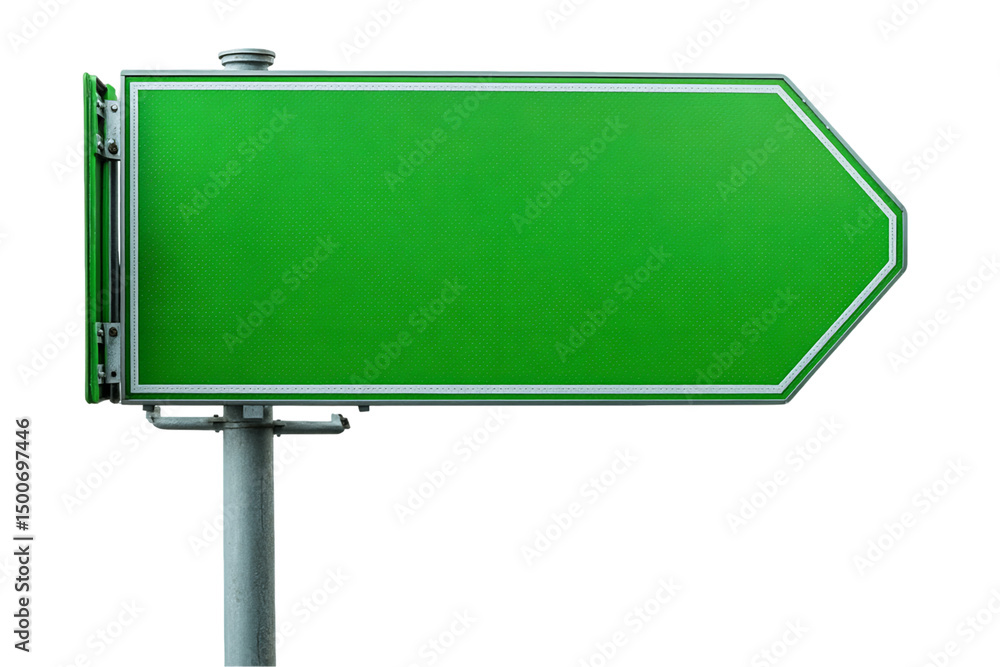 Blank Green Directional Sign with Transparent Background, PNG Blank Green Directional Sign with Transparent Background, PNG