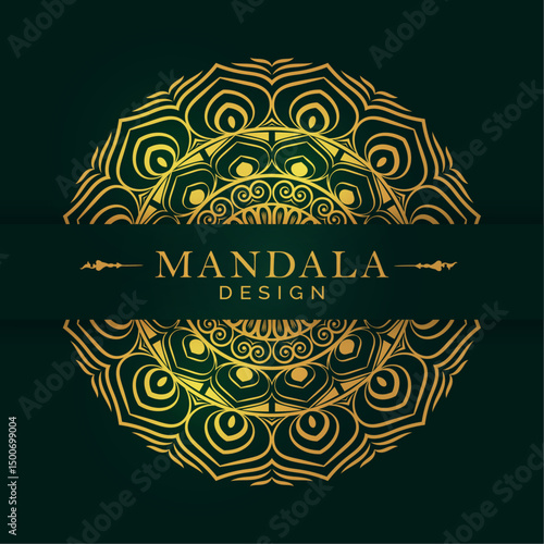 Luxury elegant background with mandala. Design for any card, birthday, other holiday, kaleidoscope, yoga, india, folk, arabic. Indian pattern wallpaper.