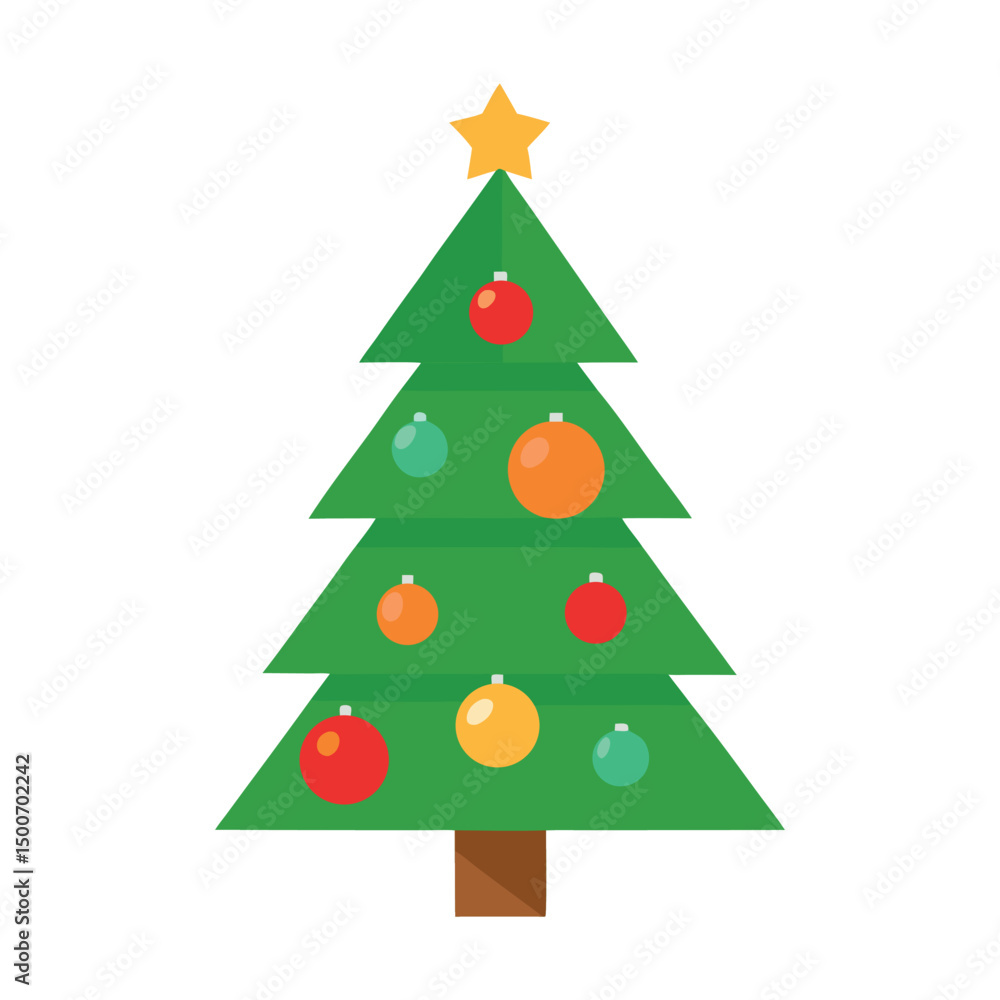 Fototapeta premium christmas tree isolated on white