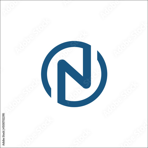 Free Download initials N circle logo vector template ,letter N circle - GFXLoad
