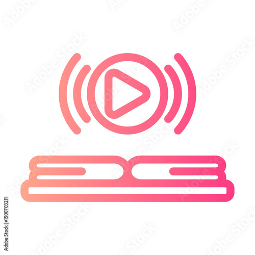 audiobook gradient icon