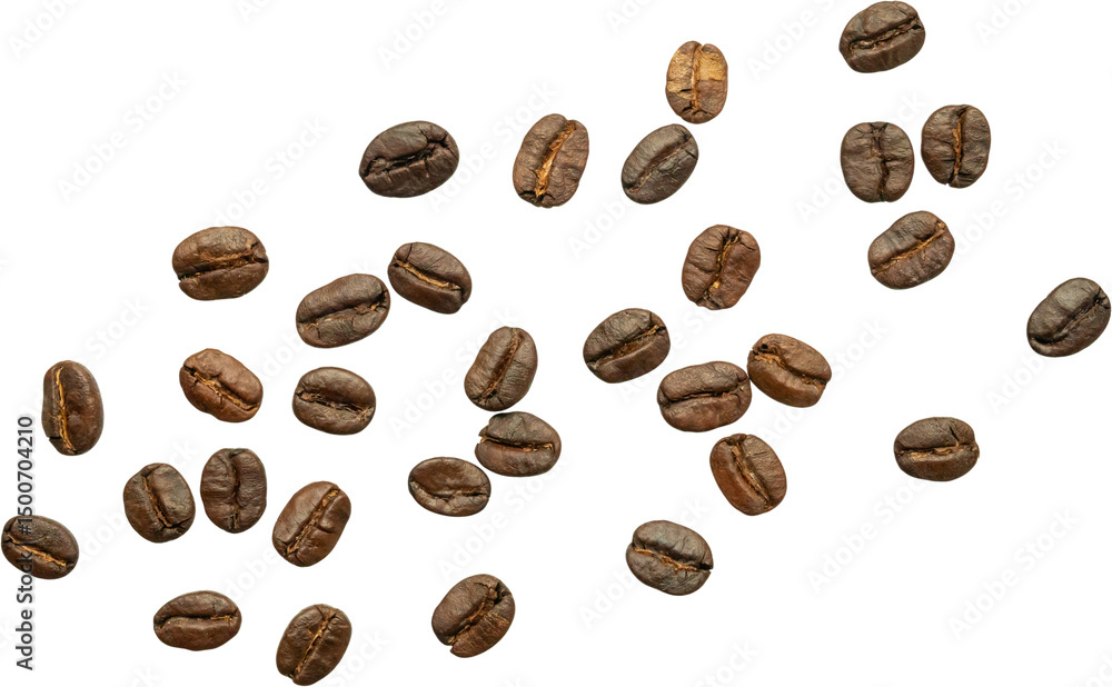 Naklejka premium coffee beans isolated on white background