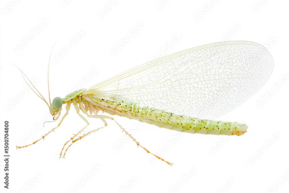Lacewing Insect with Transparent Wings Isolated on White
Lacewing Insect with Transparent Wings Isolated on White