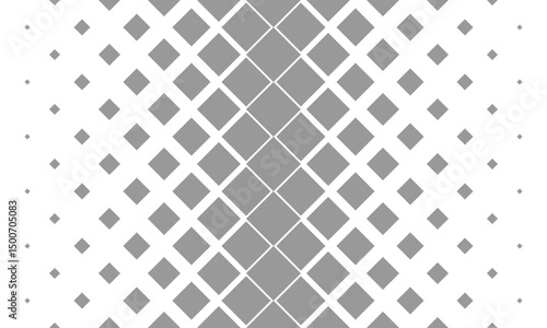 Simple horizontal half tone with in the middle of grey rhombus seamless pattern. Vector Repeating Texture.
