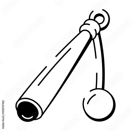 A hand drawn style icon of flail
