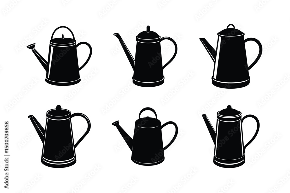 Metallic Watering Can Icon Design Metallic Watering Can Icon Design