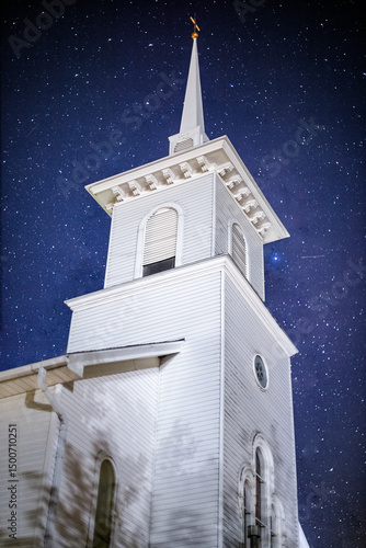 White Church With Stars Illinois 