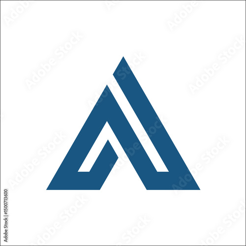 Free Download triangle A logo vector abstract - GFXLoad