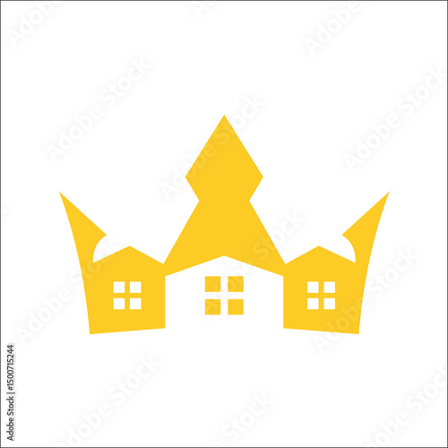 Crown House logo design vector  inspiration