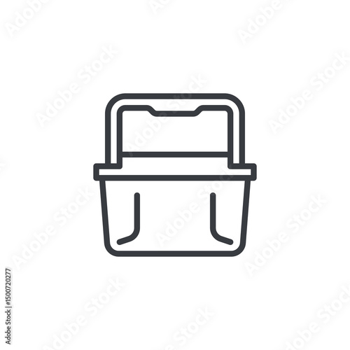 Picnic cooler box line icon