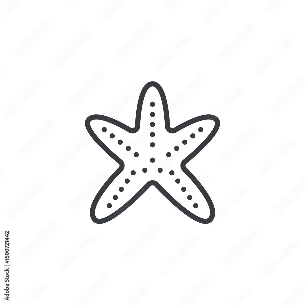 Obraz premium Starfish line icon