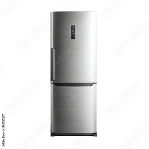Modern silver refrigerator png