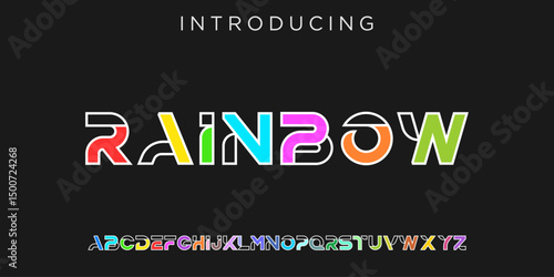 Creative Logo Modern alphabet. abstract digital tech font. Typography technology, electronic, movie, digital, music, future, logo creative font. vector illustration