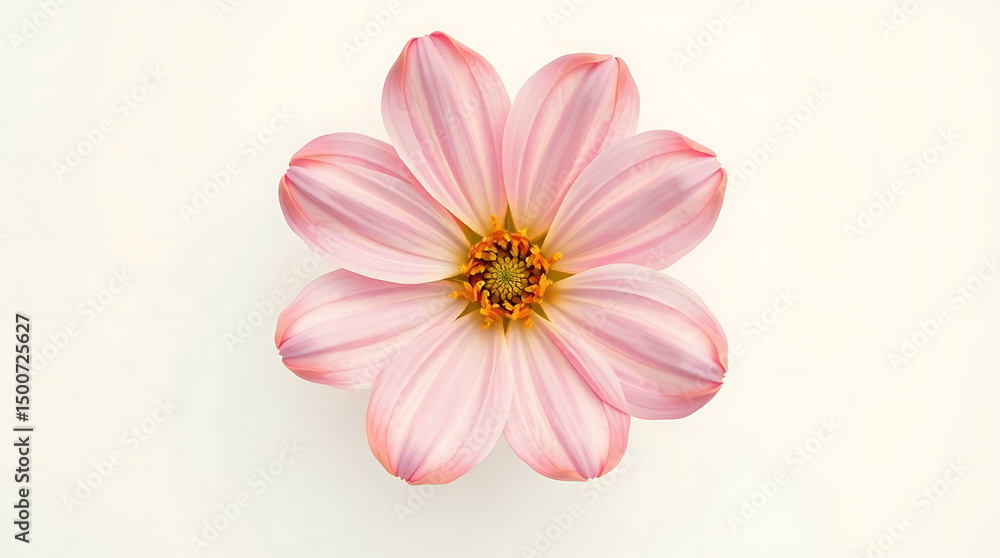 Pink Petal Flower on White Background Pink Petal Flower on White Background