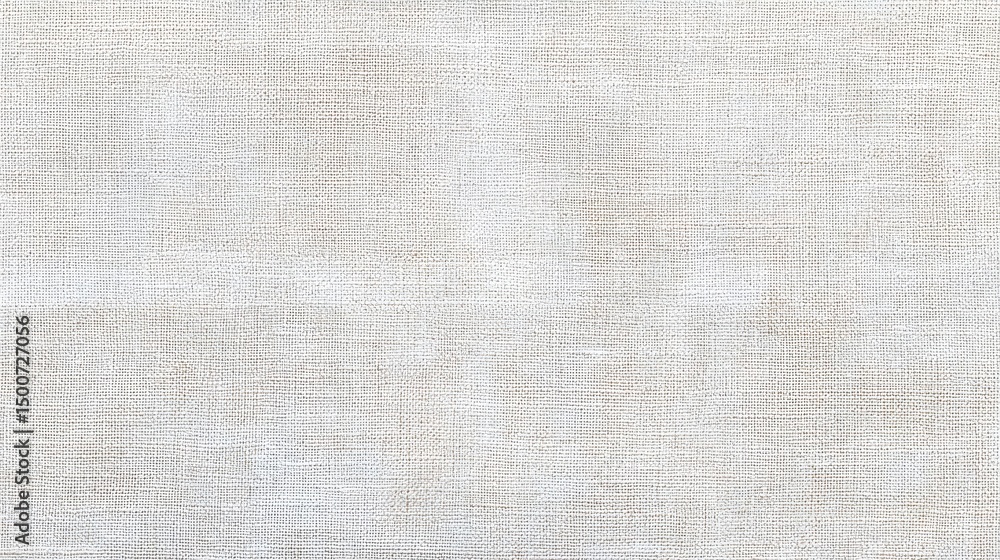 Fototapeta premium Light gray linen fabric texture with a woven, detailed pattern and subtle natural fiber variations.