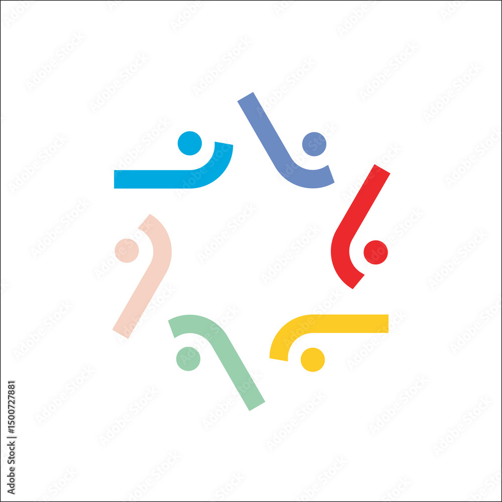 six people icon. people friends logo concept vector icon. this icon also represents friendship, partnership cooperation unity, six people icon. people friends logo concept vector icon. this icon also represents friendship, partnership cooperation unity,