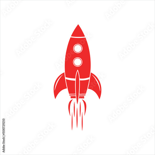 Colorful Rocket Illustration 