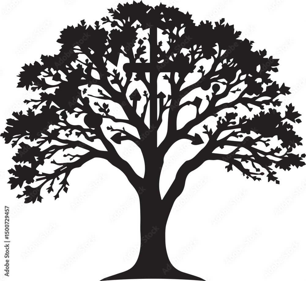 Obraz premium TREE collection with diverse directional markers on white background.