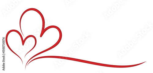 Stylized symbol of a red hearts.