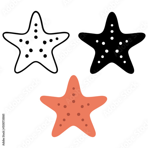 Starfish icon isolated on white background