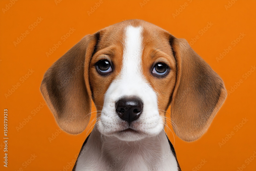Adorable Beagle Puppy Portrait Adorable Beagle Puppy Portrait