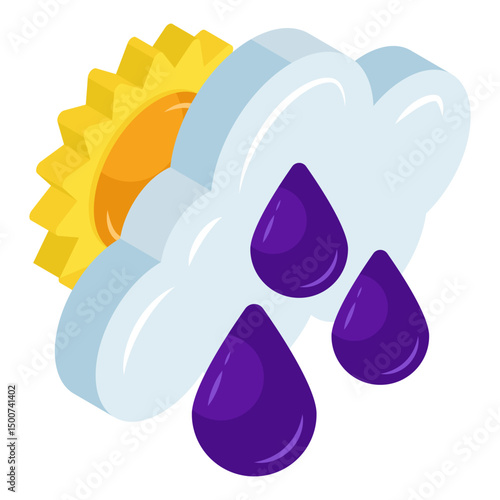 Rainfall icon in perfect design