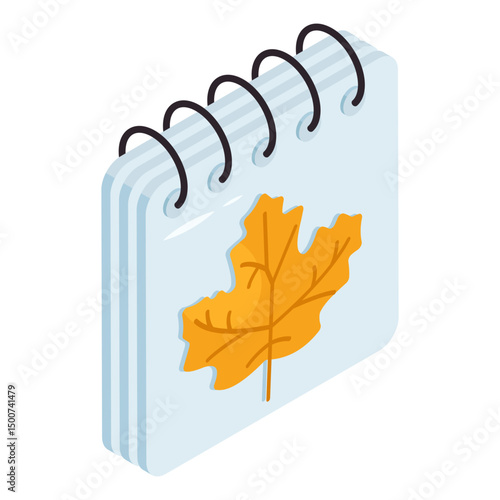 Unique design icon of autumn season 