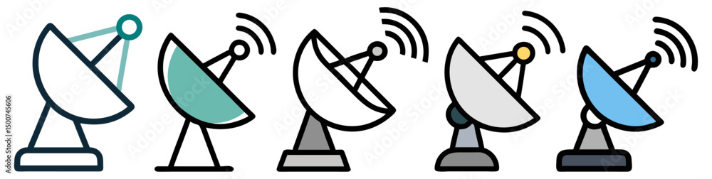 Set of Satellite Dish Vector Icons. Simple Satellite Dish Illustration bundle for Technology Designs
Set of Satellite Dish Vector Icons. Simple Satellite Dish Illustration bundle for Technology Designs