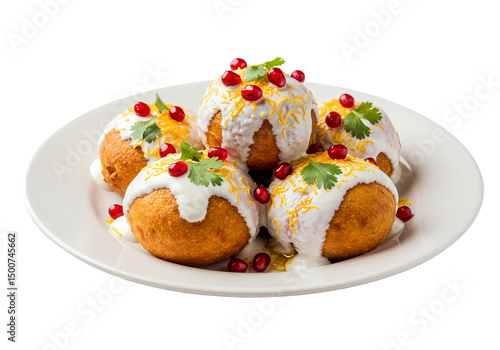 Dahi Bhalla Recipe Delicious Indian Snack  Easy Steps isolated on transparent background