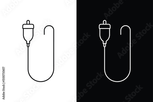 Catheter Vector line Icon. Simple Medical Design
