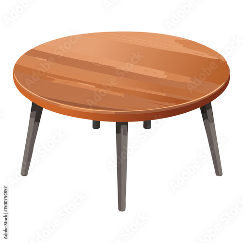 minimalist wooden round table