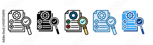 Evaluation Icon Set Multiple Style Collection