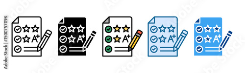 Score Icon Set Multiple Style Collection
