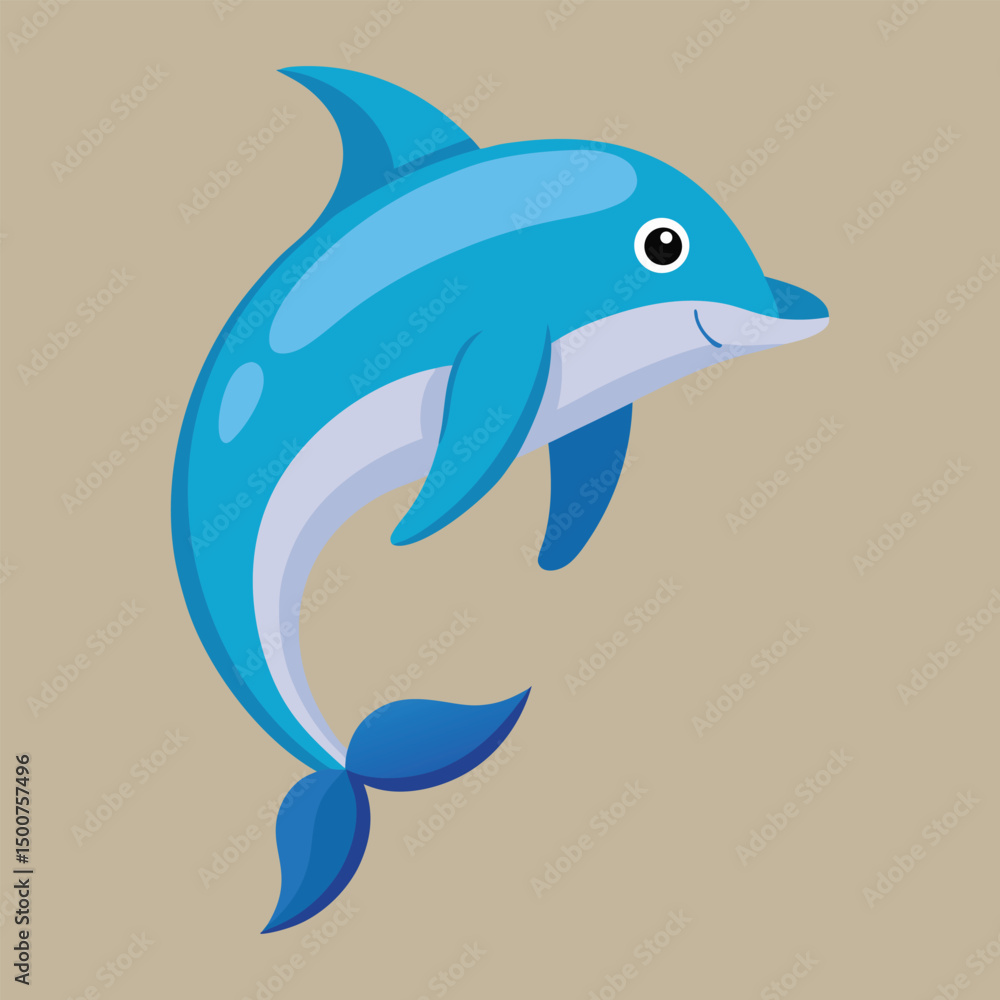 Obraz premium Dolphin vector art illustration.