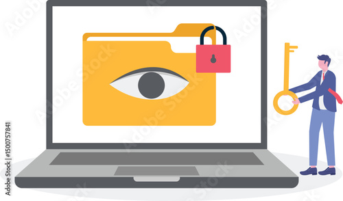 Data privacy for internet users, protect applications to track or follow user behavior concept.

