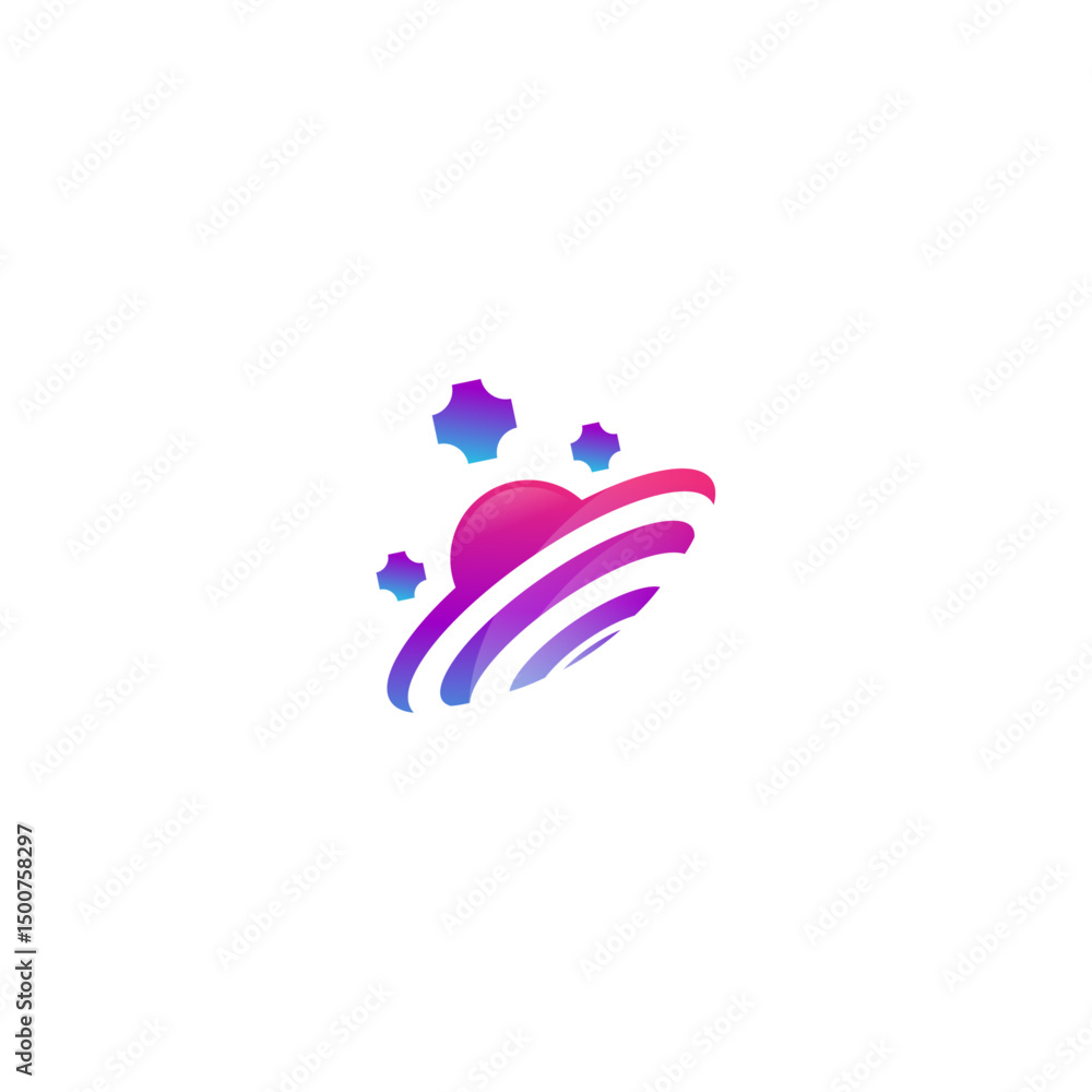 Naklejka premium abstract of ufo vector icon