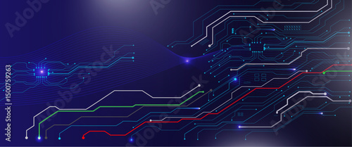 Internet of things tech innovative concept background