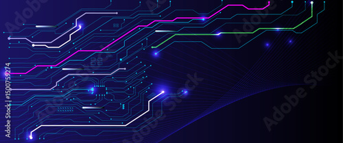 Internet of things tech innovative concept background