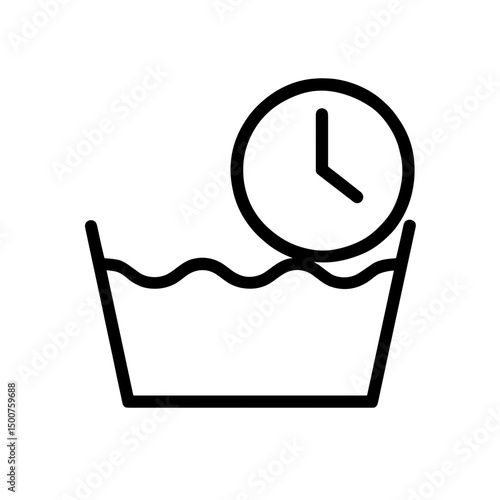 Soak before washing laundry symbol