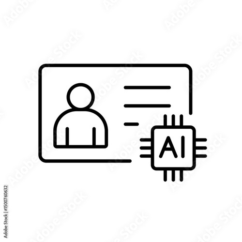 AI-driven patient profile icon for automated health records smart hospital systems and medtech