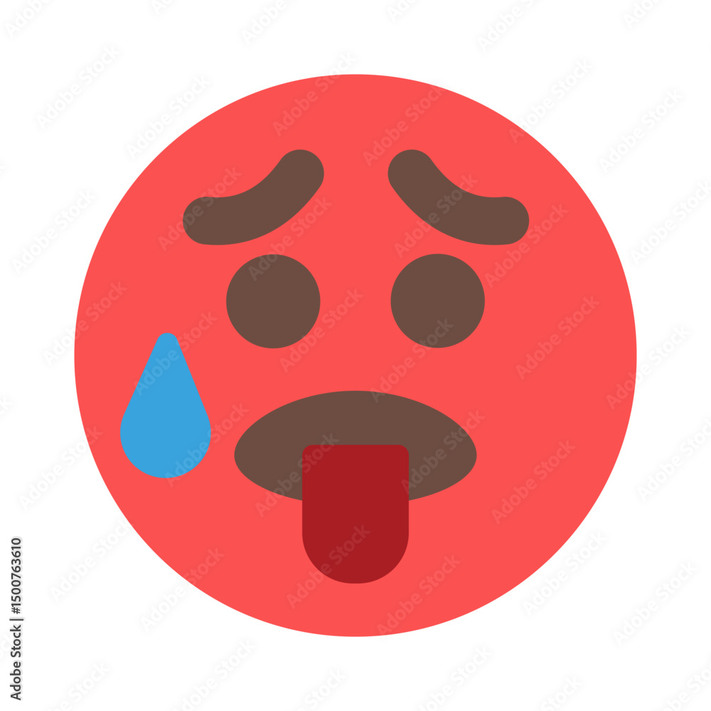 hot face emoticon hot face emoticon