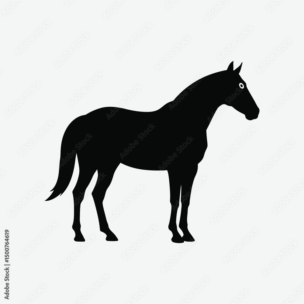 Minimalist Horse Silhouette Vector – Elegant Black Design on White Background for Clean, Modern Art Minimalist Horse Silhouette Vector – Elegant Black Design on White Background for Clean, Modern Art