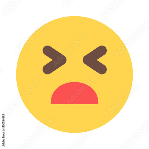 terrifying face emoticon