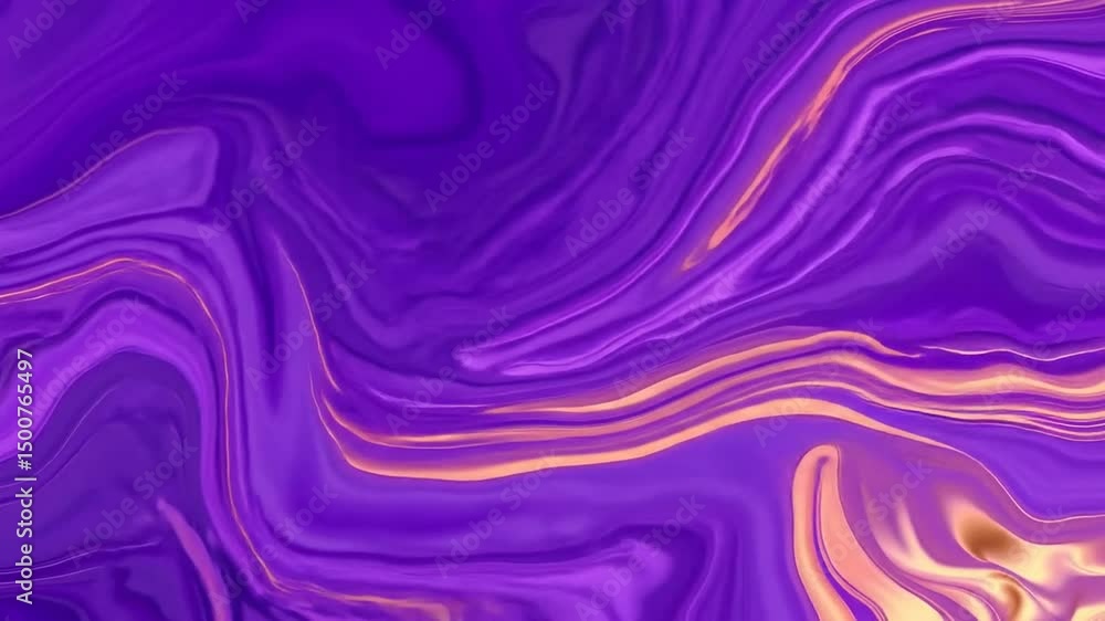 Fluid Abstract Background With Swirls Of Deep Purple And Golden Yellow Creates A Luxurious Texture Fluid Abstract Background With Swirls Of Deep Purple And Golden Yellow Creates A Luxurious Texture
