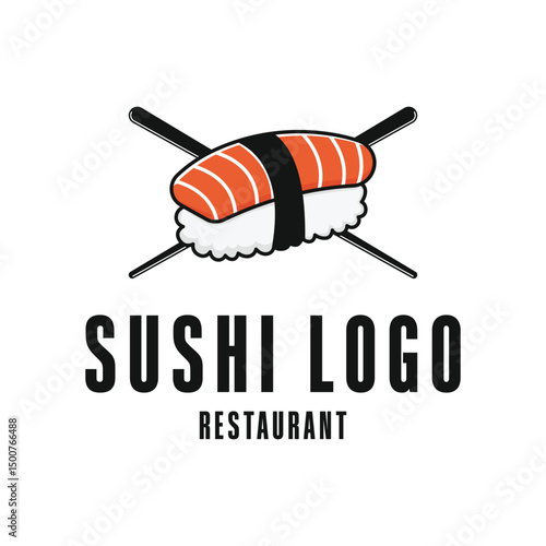 sushi seafood logo design concept idea