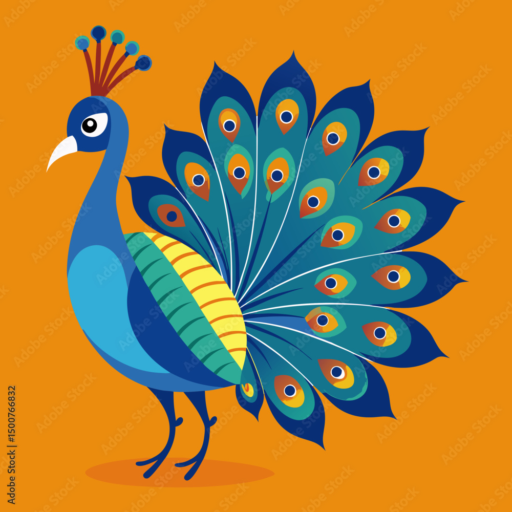 Obraz premium peacock vector illustration
