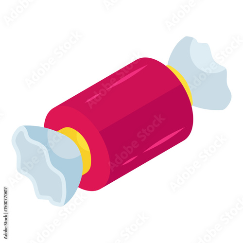 A unique design icon of wrapped toffee 