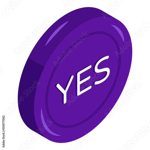 Trendy design icon of yes sign 