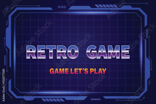 Game Wallpaper. Dynamic Glowing Technology for Abstract Neon Cyberpunk Sci-fi Theme Background. Retro Games