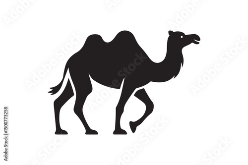 Camel Silhouette Vector Silhouette Flat isolated Icon for Desert Themes and Travel Graphics